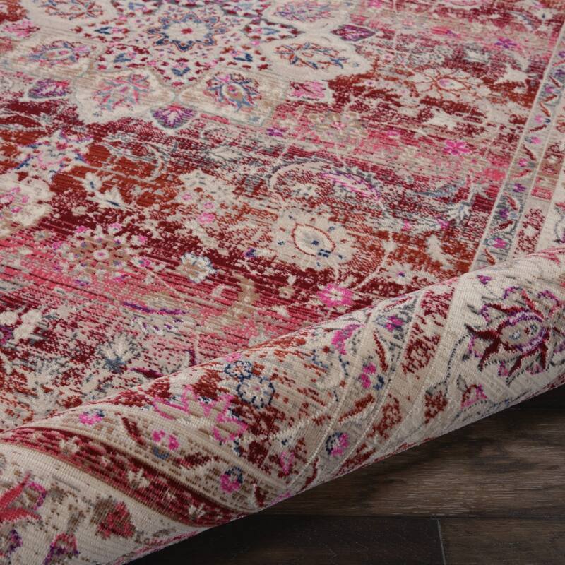 HomeRootsFloral Transitional Rectangle Area Rug - 48' X '24' X '0.5