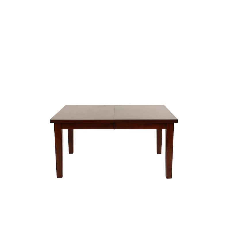 Dining Table Rectangle Dining Table w Leaf 1pc Table Only Rubber wood Antique Walnut Wood Finish Dining Room Furniture