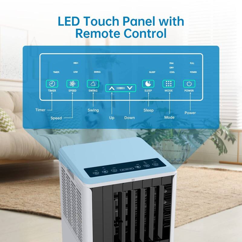 8000 BTU Portable Air Conditioner, Air Conditioners 3-in-1 Compact Fast Cooling Indoor AC Unit