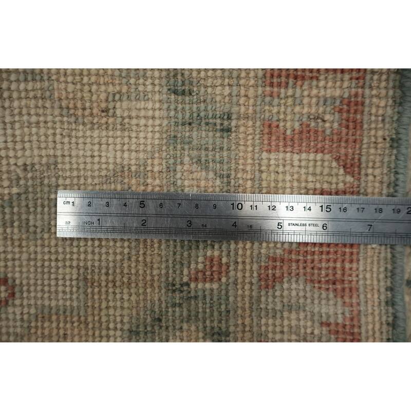 Hand Knotted Oriental 100% Wool Carpet Transitional Floral Beige & Ivories Oushak Area Rug - 3' 0'' X 2' 1''