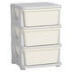 preview thumbnail 1 of 9, 3 Tier Kids Storage Unit, 3 Drawer Chest Toy Organizer Plastic Bins for Kids Bedroom Nursery Kindergarten Living Room Cream