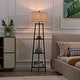 preview thumbnail 5 of 17, ROSEN GARDEN Floor Lamp, Standing Reading Light with 3 Shelves