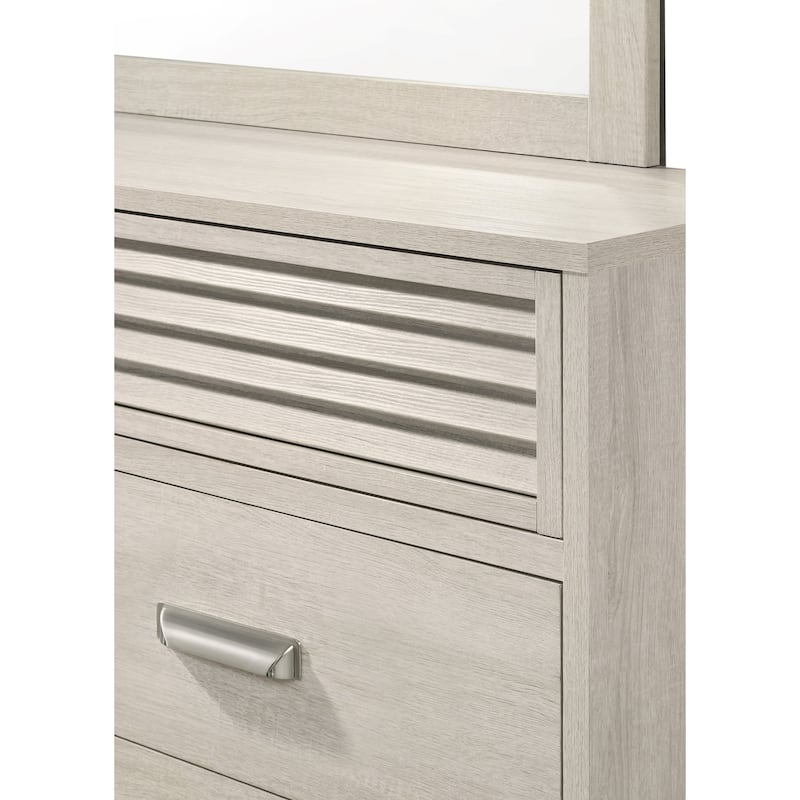 Vanni 6 Piece White Panel Bedroom Set
