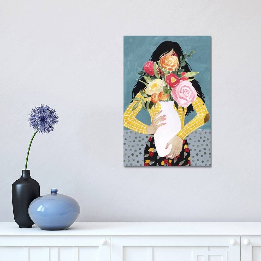 iCanvas "Flower Vase Girl II" by Grace Popp Canvas Print