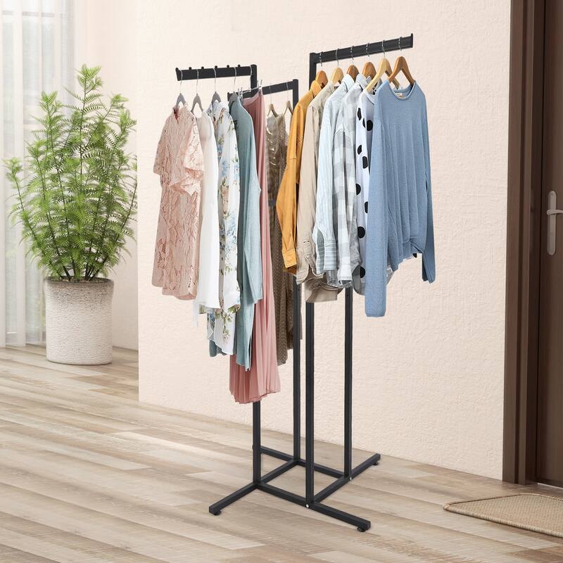 4 Way Adjustable Clothing Rack Modern Clothing Display Rack