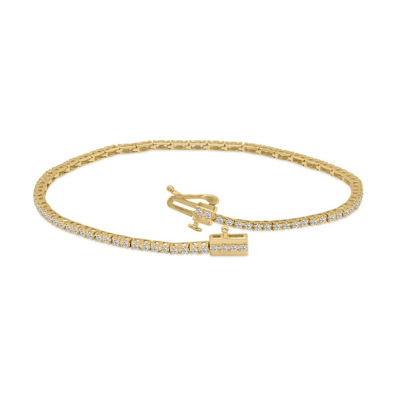 Marquee 1 Carat TW Lab Grown Diamond Tennis Bracelet in 14K Yellow Gold