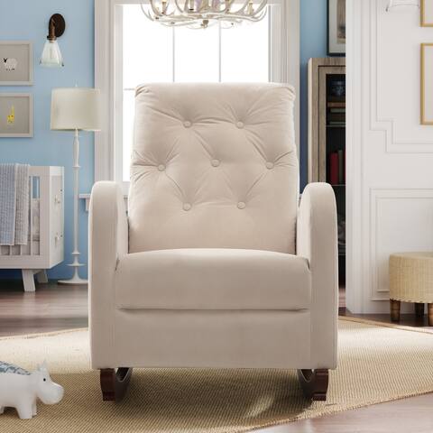 High Back Rocking Chair Nursery Chair Armchair