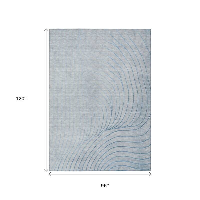 HomeRoots Abstract Transitional Rectangle Outdoor Rug