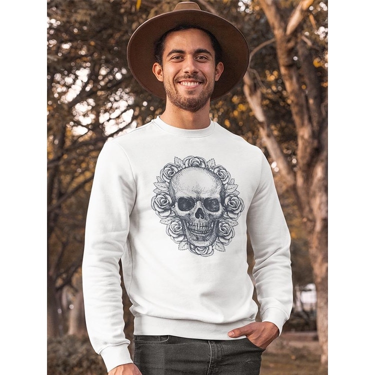 Skull N Roses Sweatshirt Men's -Image by Shutterstock