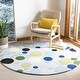 preview thumbnail 9 of 74, SAFAVIEH Handmade Soho Steina Dots N.Z. Wool Rug 6' x 6' Round - Blue/Multi