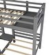 preview thumbnail 8 of 14, Triple Twin Bunk Bed with Storage Board, Built-in Staircase & Drawers - Sturdy Pinewood Frame
