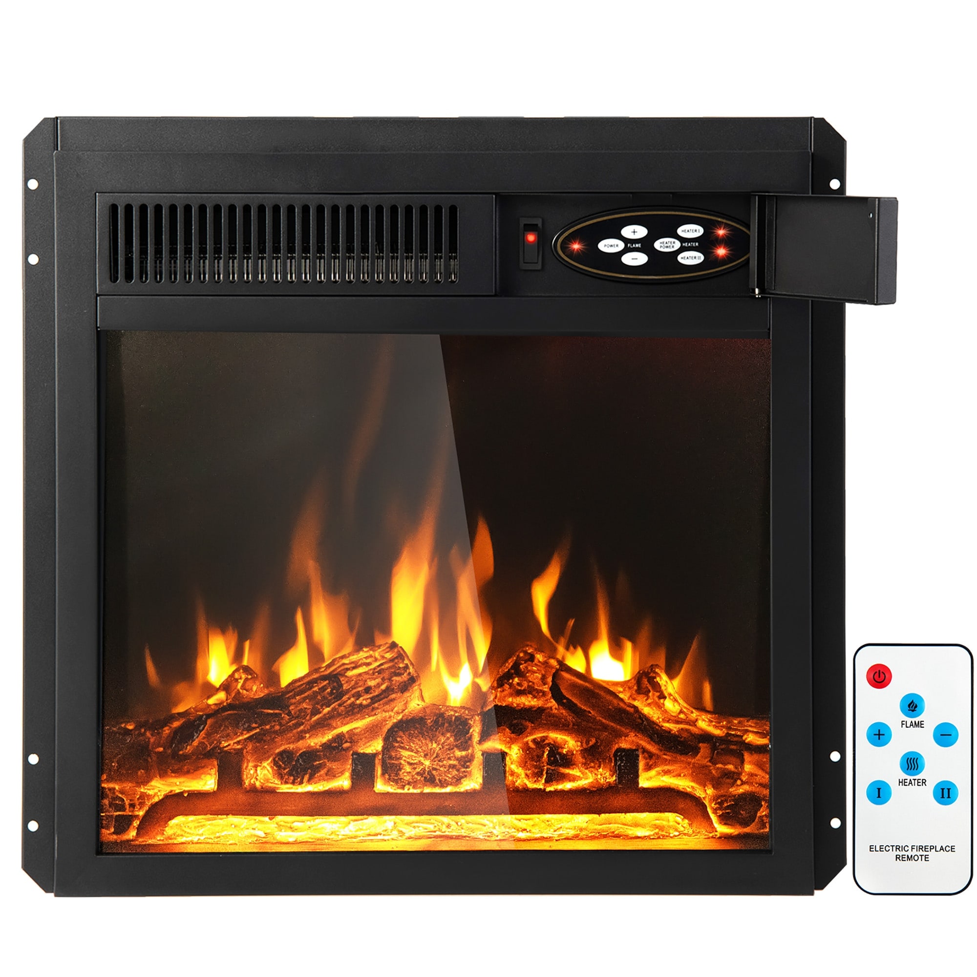 20 Inch Electric Fireplace Insert 5100 BTU Recessed Fireplace Heater