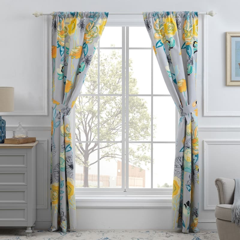 Greenland Home Fashions Watercolor Dream Curtain Panels (Set of 2)