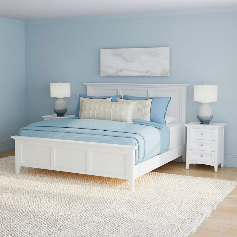 Simply Solid Evalie Panel Bedroom Set - 3 Piece - Queen