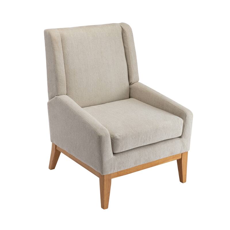 Corvus Armitage Chenille Upholstered Accent Chair - Beige
