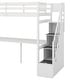 preview thumbnail 13 of 24, Modern & Simple Design Twin Size Loft Bed with Storage Staircase and Built-in Desk,Durable Wood Bed and Full-Length Guardrail