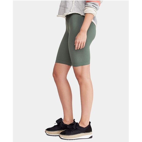 olive green biker shorts