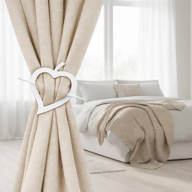 Evideco Fjord Wooden Heart Curtain Holdback - n/a