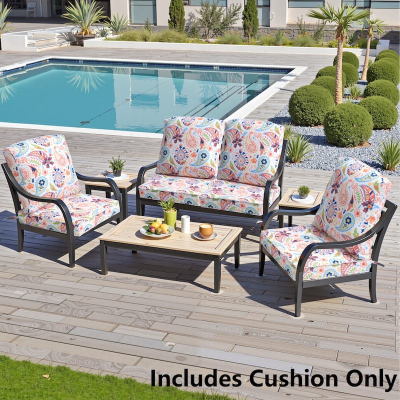21 W x 22 D in. Deep Seat Outdoor Cushion Set by Crestlive Products