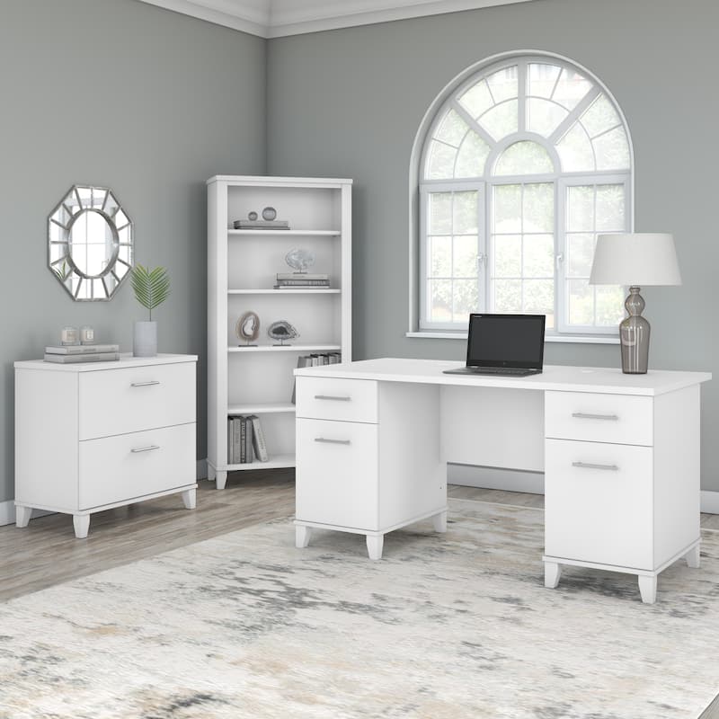 Bush Furniture Somerset 60W Office Computer Desk with Drawers