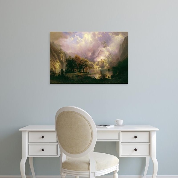 Easy Art Prints Albert Bierstadt's 'Rocky Mountain Landscape' Premium Canvas Art