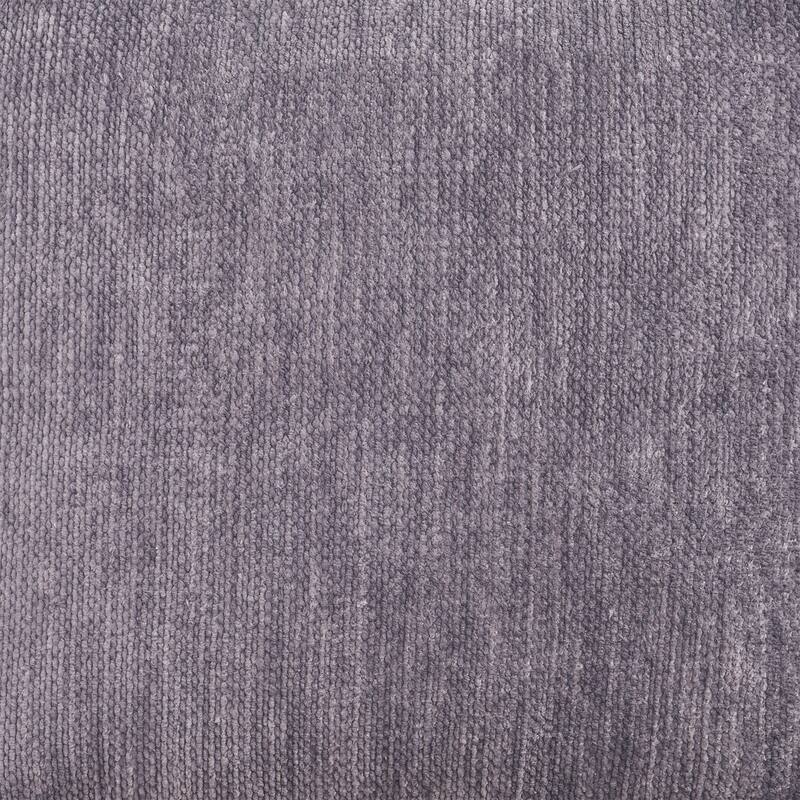 HomeRoots 18" Gray Chenille Cube Pouf Ottoman