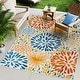preview thumbnail 1 of 8, Nuloom Ronda Bold Floral Indoor/Outdoor Area Rug Blue - Rectangle - 10' x 14'