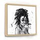 preview thumbnail 11 of 9, Designart 'Monochrome Portrait of African American Woman II' Modern Framed Canvas Wall Art Print