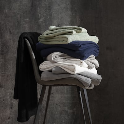 Kenneth Cole New York Waffle Grid Blanket
