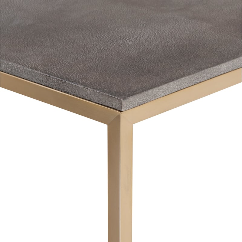 Uttermost Trebon 38" Long Faux Shagreen Stingray Overlay Wrapped Top