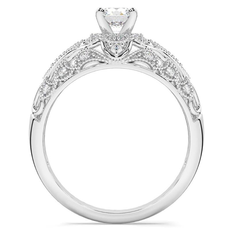 Bliss Diamond .65Ct Certified Diamond Engagement Ring White Gold