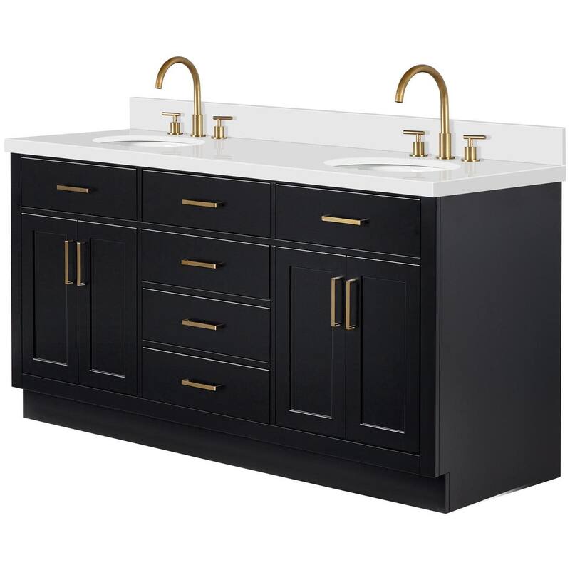Ariel T067DWQOVO Hepburn 67" Free Standing Double Oval Basin Vanity