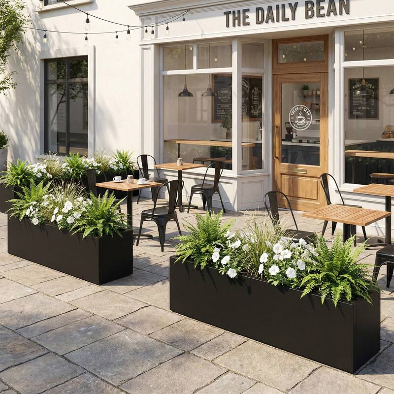Metal Planters for Outdoor Plants Planter Box