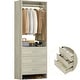 preview thumbnail 72 of 81, Cimly Closet System with Wood Drawers and Hanging Rods, Organizer Wardrobe for Walk-in and Reach-in Closet