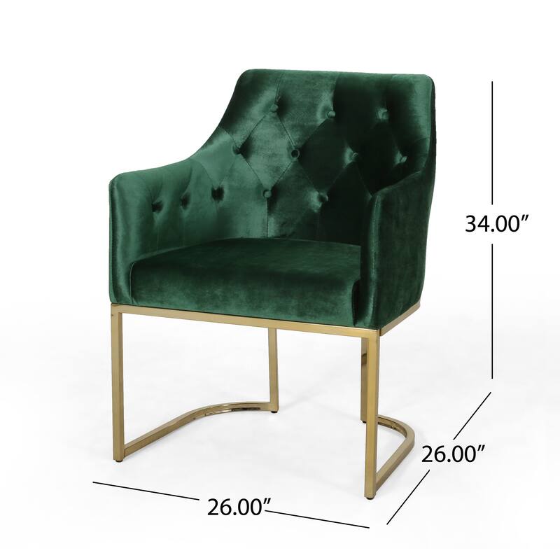 McDonough Modern Tufted Glam Accent Chair by Christopher Knight Home