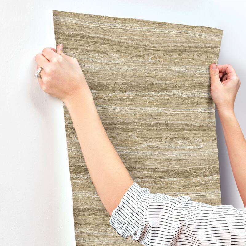 Chris Loves Julia x A-Street Prints Lyman Neutral Striated Wallpaper