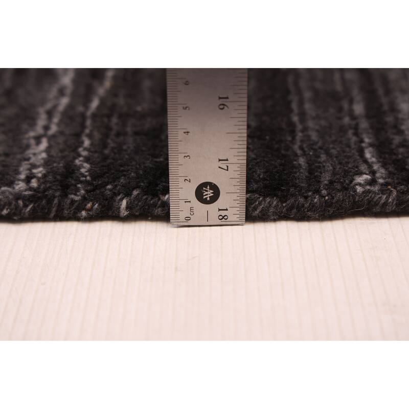 ECARPETGALLERY Hand Loomed Loreto Light Grey Wool Rug - 5'6 x 7'9