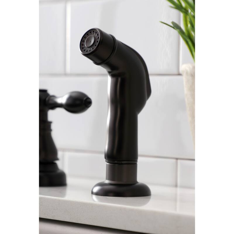 Kingston Brass American Classic 8 in. Centerset Kitchen Faucet with Side Sprayer