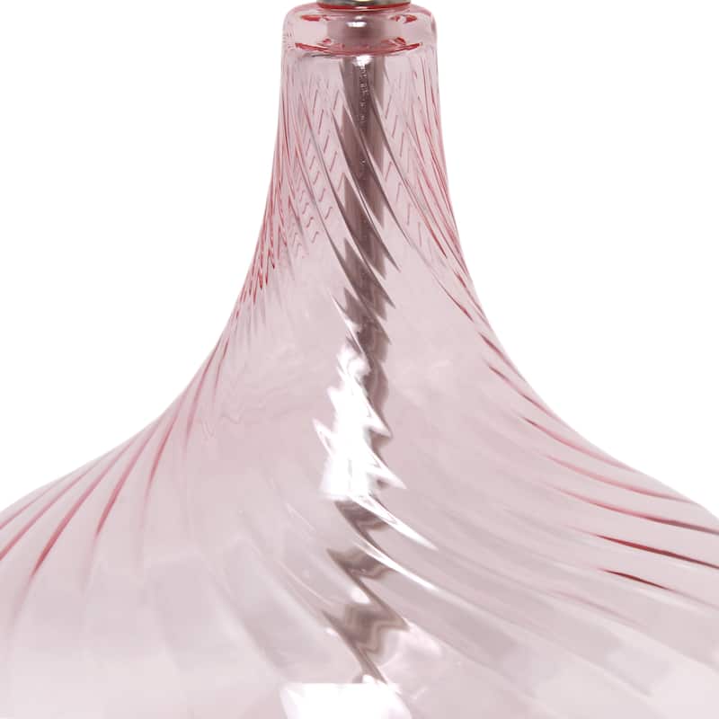 24" Classix Contemporary Wavy Colored Glass Table Lamp