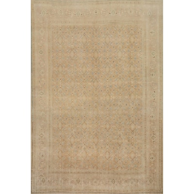 Hand Knotted Oriental 100% Wool Carpet Traditional All-Over Oranges & Rust Mahal Area Rug - 13' 1'' X 10' 0''