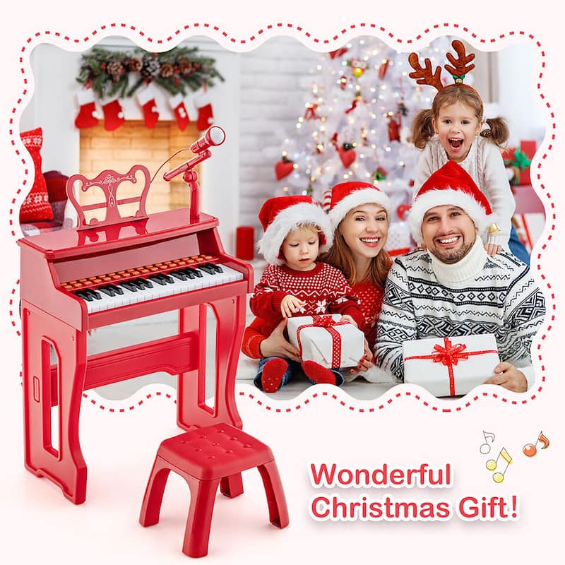 Gymax 37-Key Music Piano Keyboard Kids Learning Toy Instrument w/