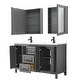 preview thumbnail 18 of 71, Daria 60 Inch Double Vanity, Cultured Marble Top, Medicine Cabinets