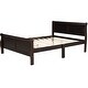 preview thumbnail 8 of 7, Classic Wood Platform Bed with Headboard & Footboard, Queen Bed Frame