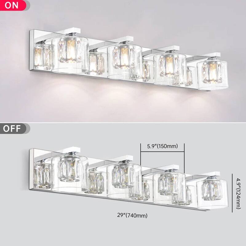 Kolt Black & Gold Traditional 4-Light Bathroom Vanity Light