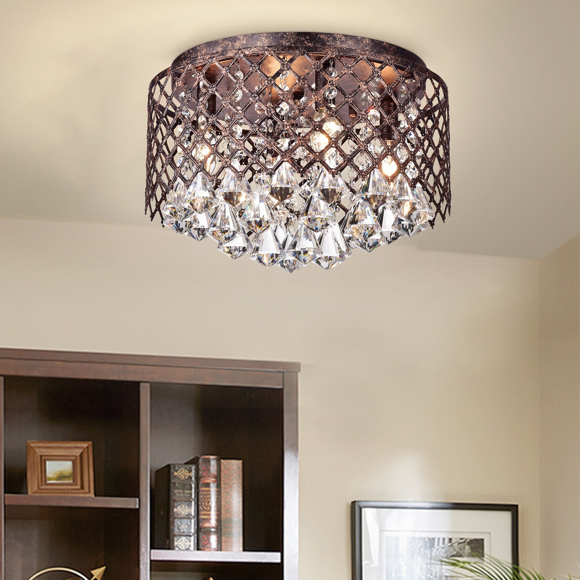 Flush mount 2025 copper ceiling light