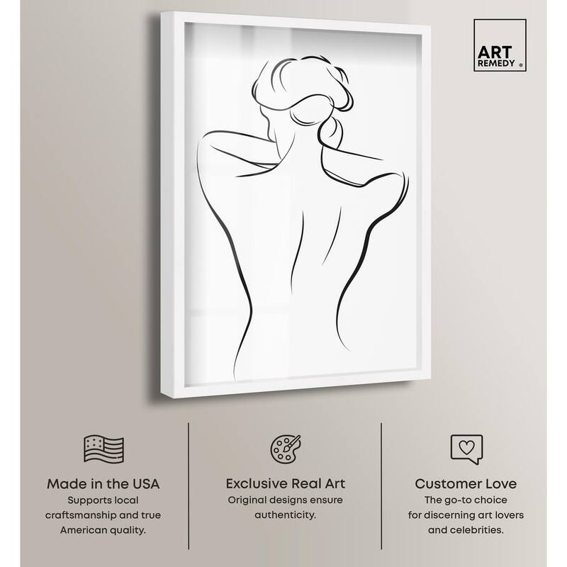 Woman in Contour II Shadowbox by Art Remedy
