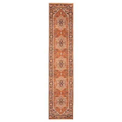 ECARPETGALLERY Hand-knotted Serapi Heritage Copper Wool Rug - 2'6 x 11'11