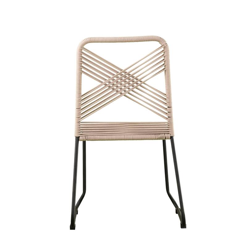 SEI Furniture Padko 2-Piece Stackable Outdoor Rope Chairs