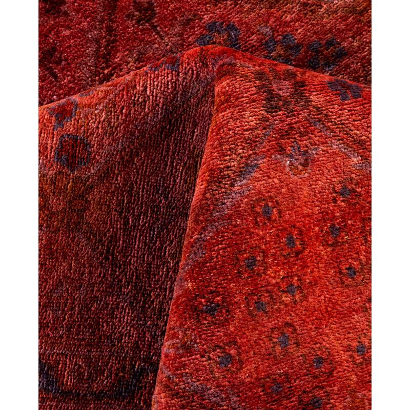 Overdyed One-of-a-Kind Hand-Knotted Area Rug - Pink - 9' 0" x 11' 10"