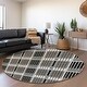 preview thumbnail 118 of 121, Premium Washable Super Soft Modern Plaid Mayfield Rug Black - 8' x 8'